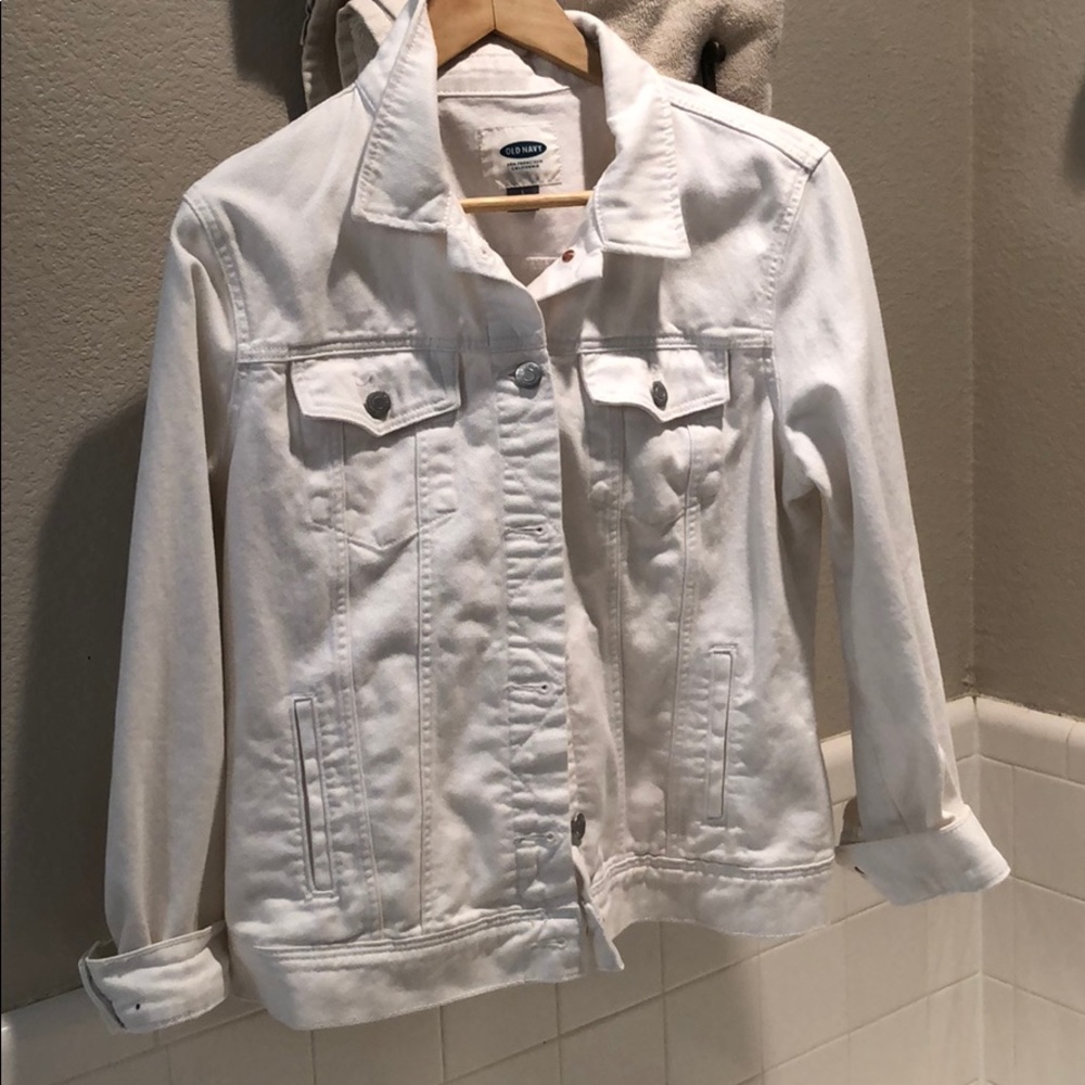 White jean jacket